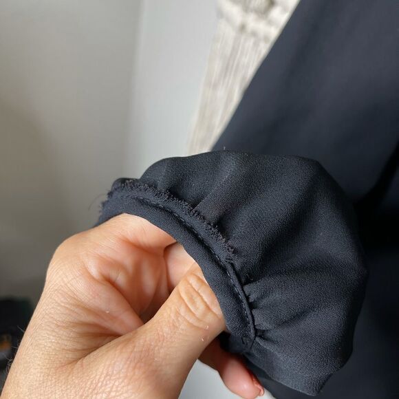 Monteau Black Lace Knit Blouse - Picture 4 of 4